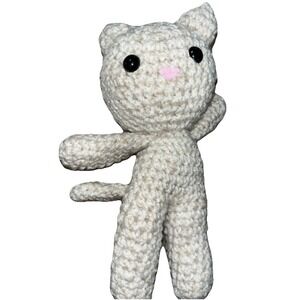 Adorable Hand Made Crochet Kitten‎ 8" Long